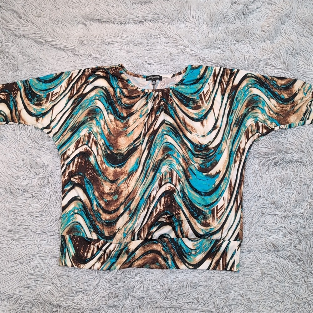 Notations Shirt Womens S Petite Blouse Top Career Casual Preppy Comfort Stretch‎